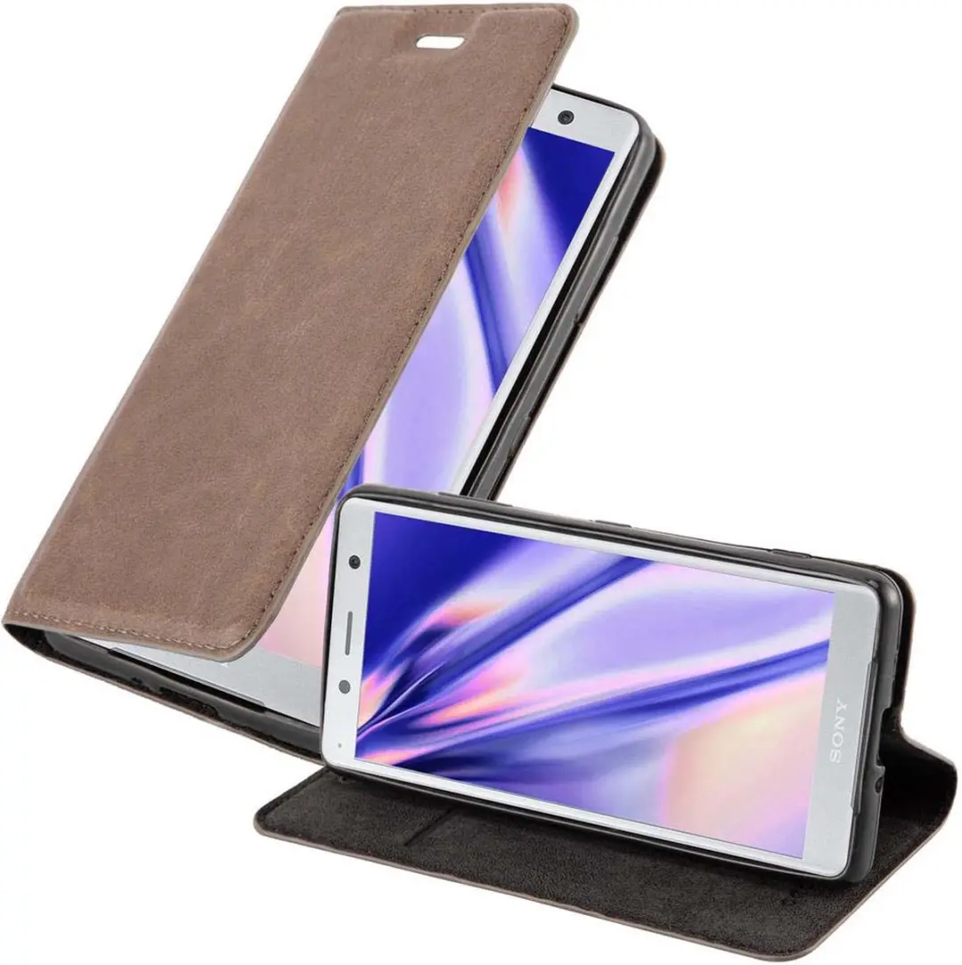 Cadorabo Hoesje geschikt voor Sony Xperia XZ2 in KOFFIE BRUIN