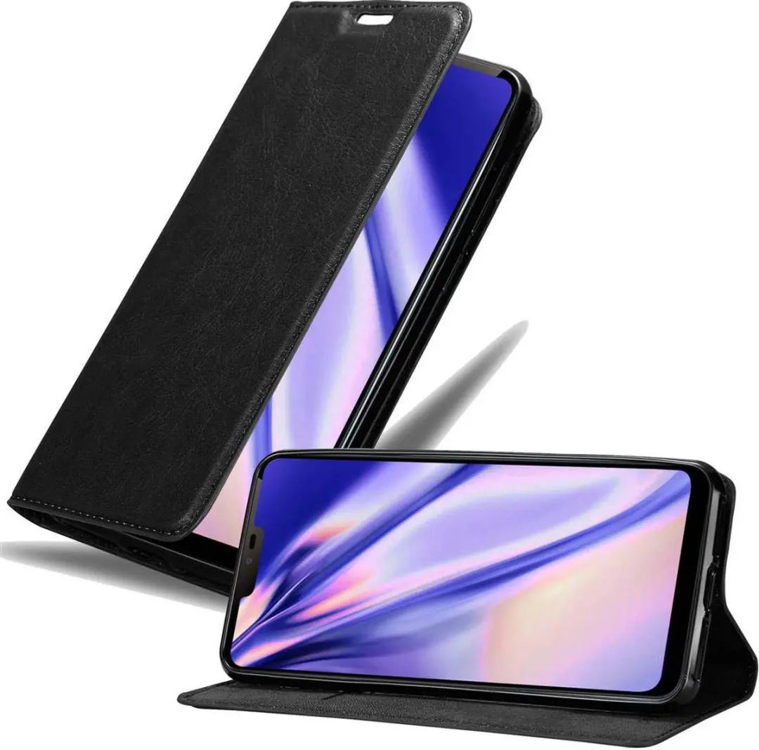 Cadorabo Hoesje geschikt voor LG G7 ThinQ / FIT / ONE in ZWARTE NACHT