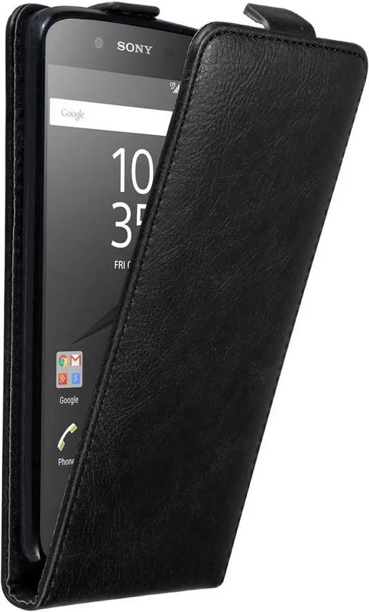 Cadorabo Hoesje geschikt voor Sony Xperia Z5 in ZWARTE NACHT