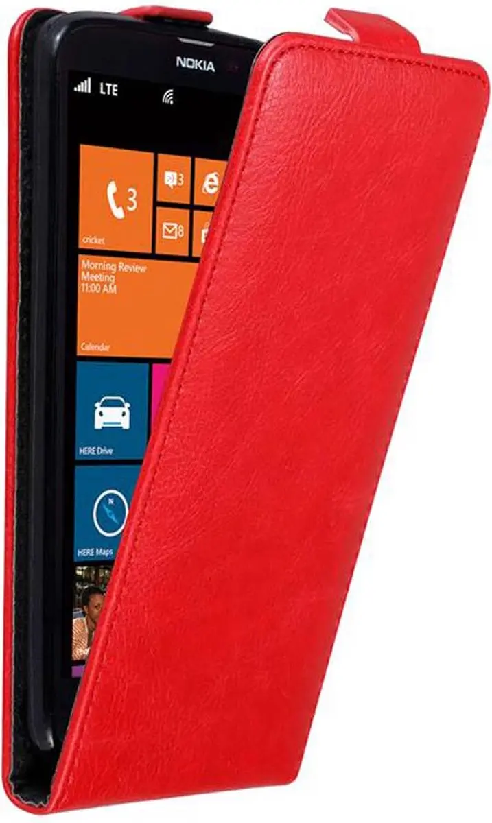 Cadorabo Hoesje geschikt voor Nokia Lumia 1320 in APPEL ROOD