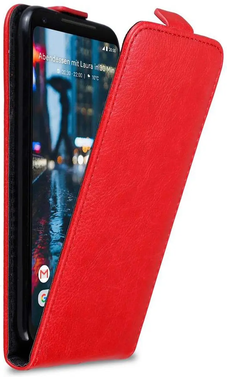 Cadorabo Hoesje geschikt voor Google PIXEL 2 XL in APPEL ROOD