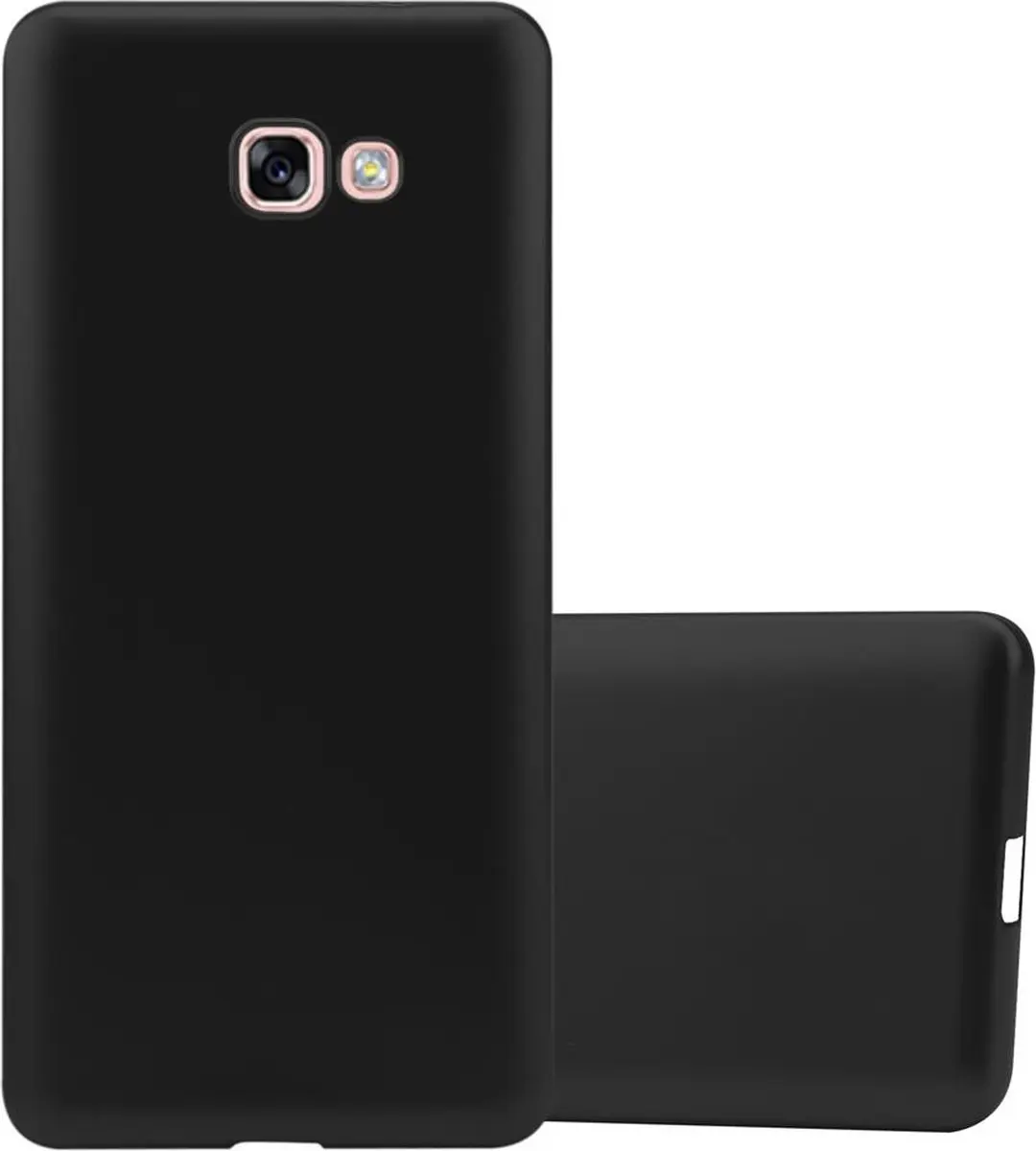 Cadorabo Hoesje geschikt voor Samsung Galaxy A7 2017 in METALLIC ZWART