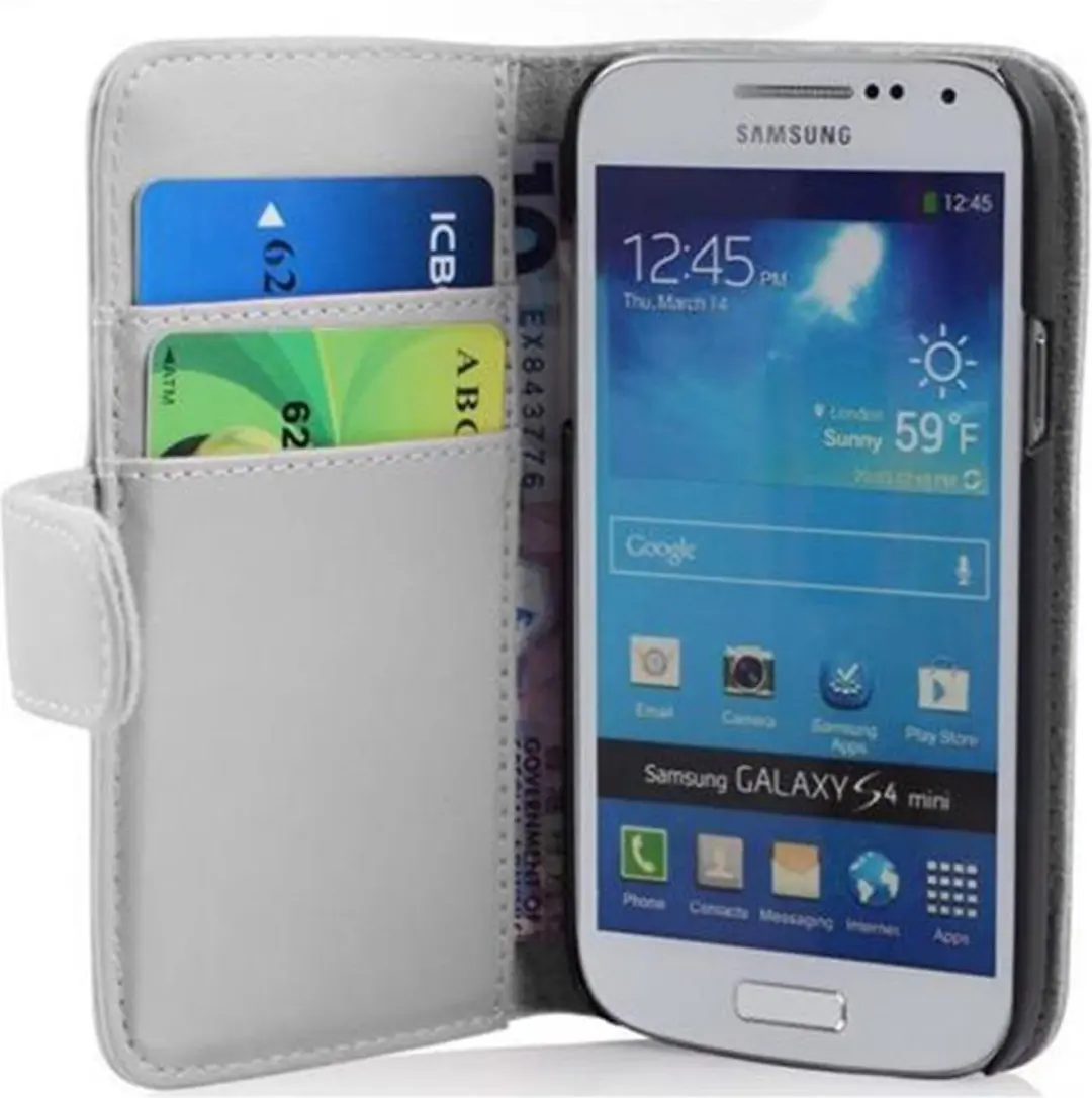 Cadorabo Hoesje geschikt voor Samsung Galaxy S4 MINI in POLAR WIT