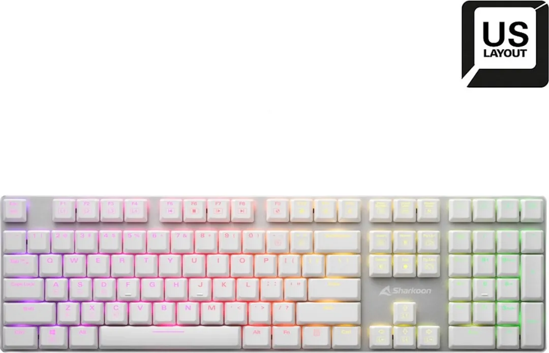 Sharkoon PureWriter RGB Toetsenbord - Wit
