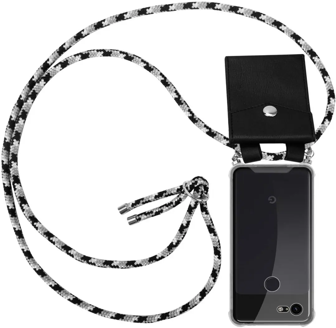 Cadorabo Hoesje geschikt voor Google PIXEL 3A XL in ZWARTE CAMOUFLAGE