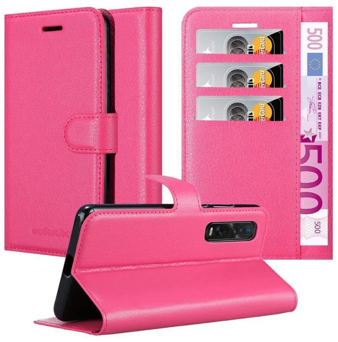 Cadorabo Hoesje geschikt voor Oppo FIND X2 PRO in KERSEN ROZE