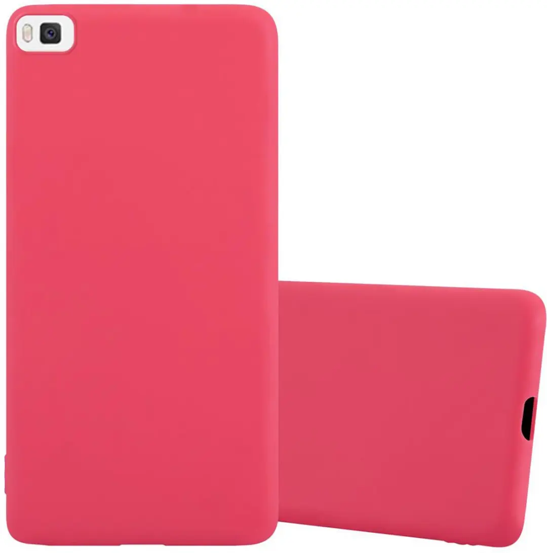 Cadorabo Hoesje geschikt voor Huawei P8 in CANDY ROOD