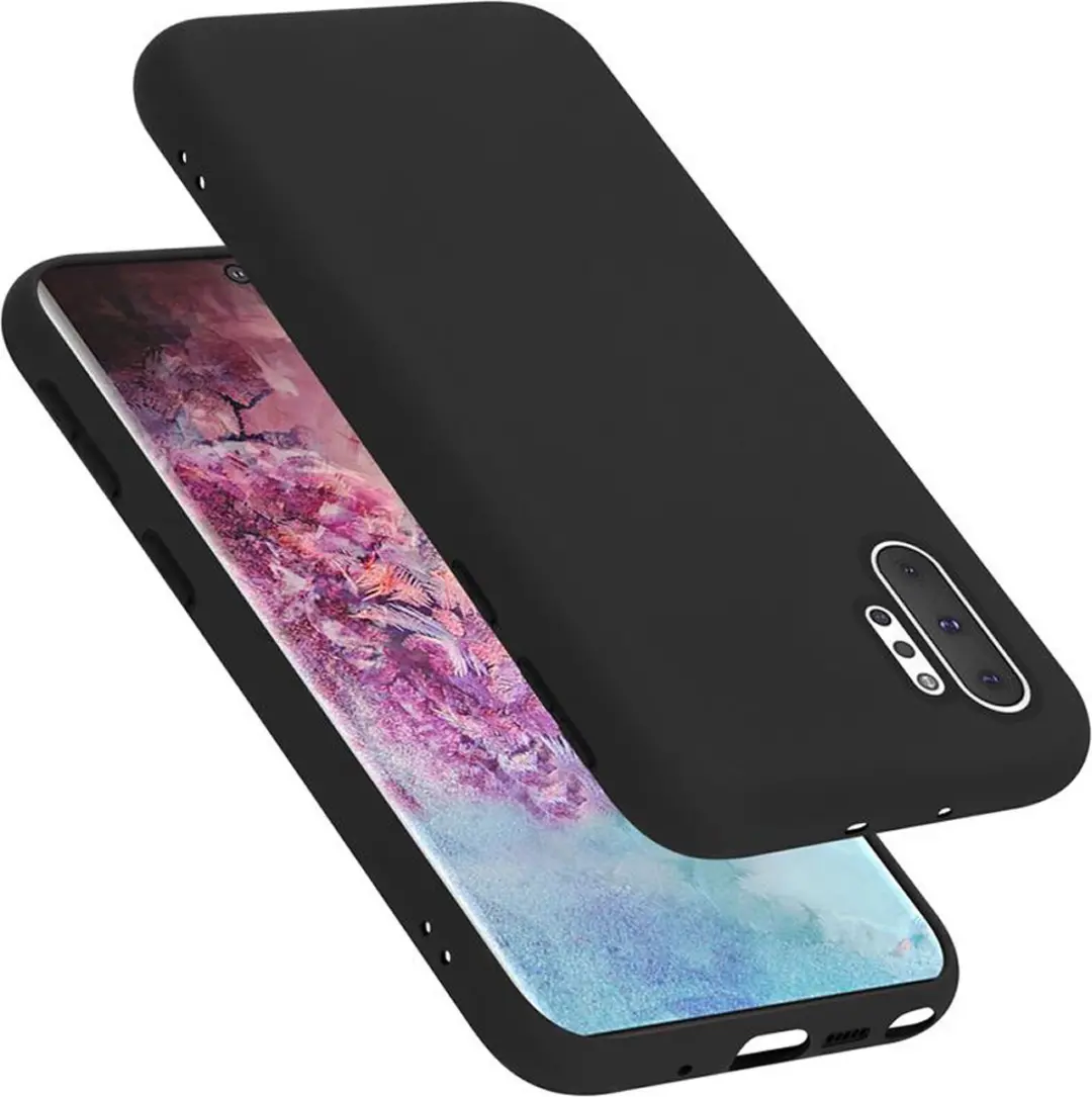 Cadorabo Hoesje geschikt voor Samsung Galaxy NOTE 10 PLUS in LIQUID ZWART