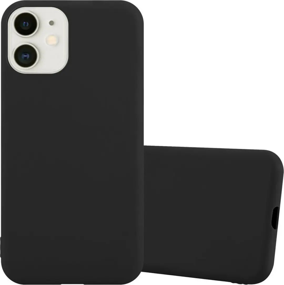 Cadorabo Hoesje geschikt voor Apple iPhone 12 MINI in CANDY ZWART
