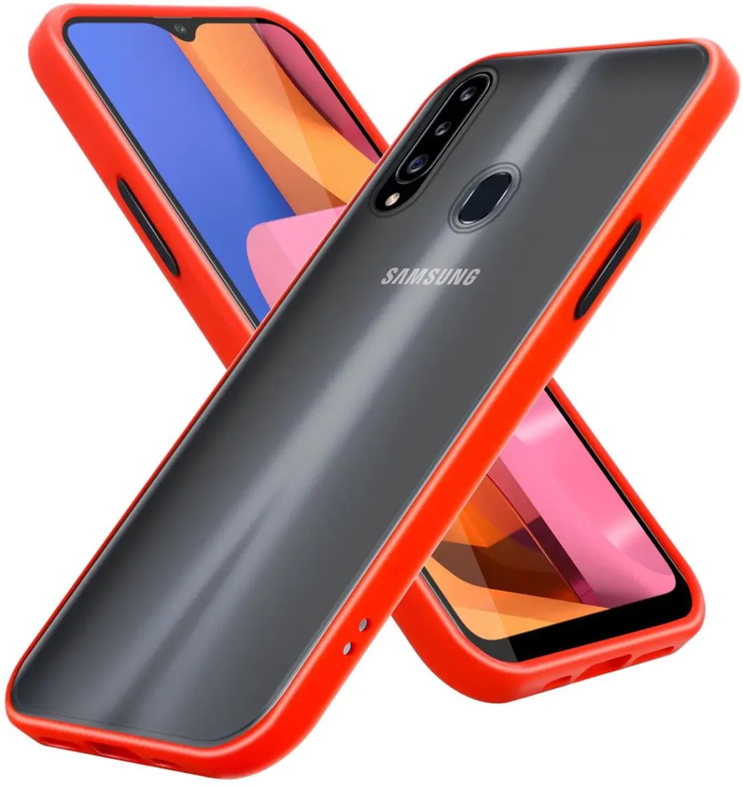 Cadorabo Hoesje geschikt voor Samsung Galaxy A20s in Mat Rood
