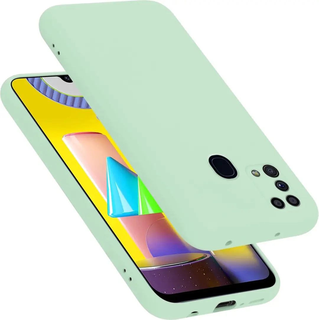 Cadorabo Hoesje geschikt voor Samsung Galaxy M31 in LIQUID LICHT GROEN