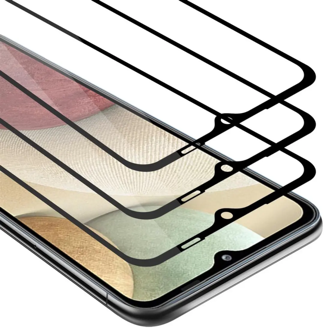 Cadorabo 3x Screenprotector geschikt voor Samsung Galaxy A12 / M12 Volledig sche