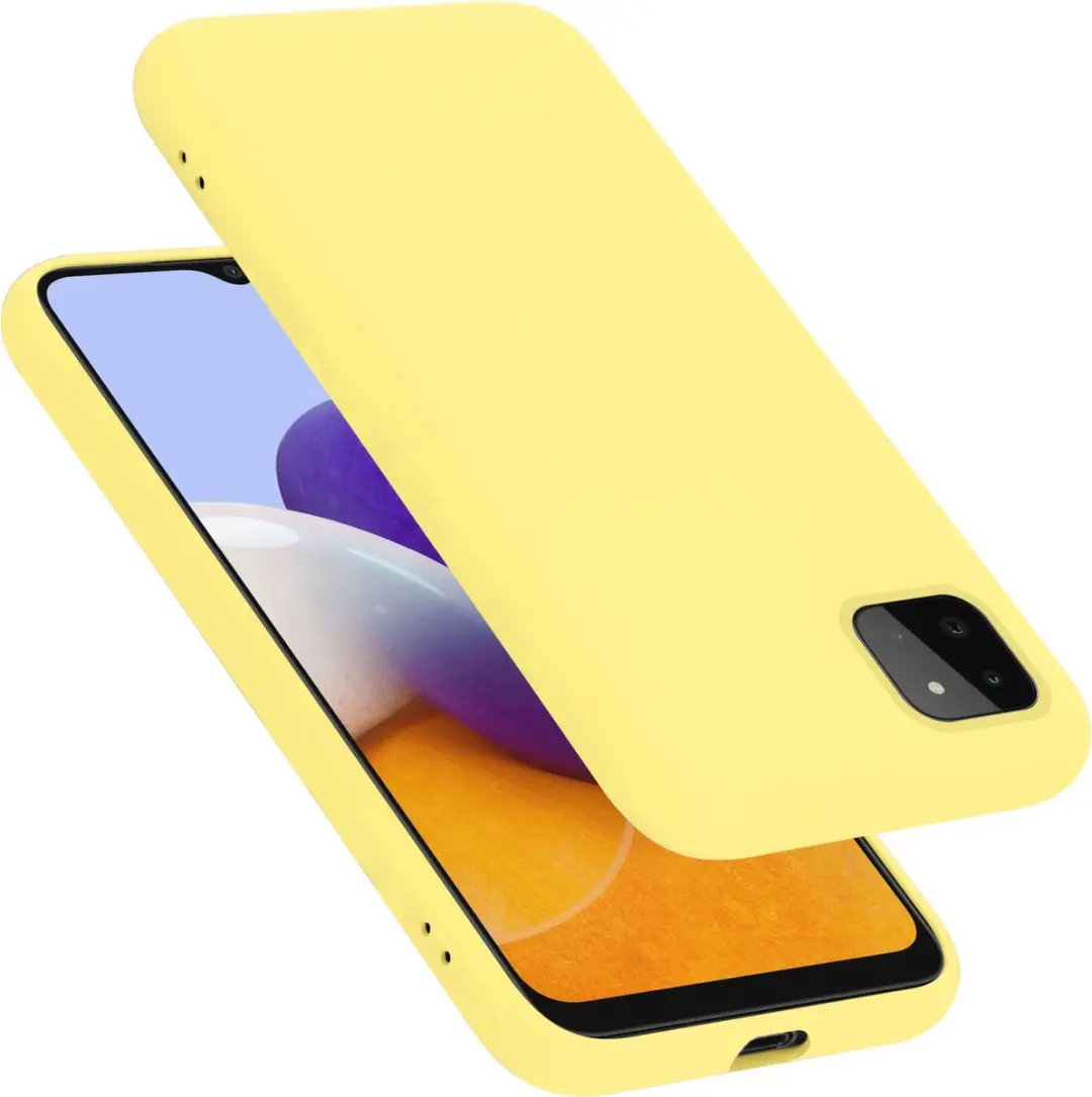 Cadorabo Hoesje geschikt voor Samsung Galaxy A22 5G in LIQUID GEEL