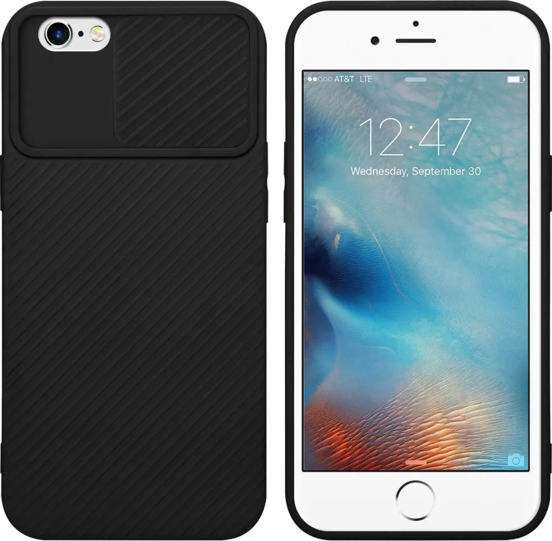 Cadorabo Hoesje geschikt voor Apple iPhone 6 / 6S in Bonbon Zwart