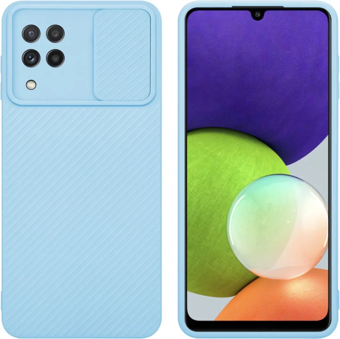 Cadorabo Hoesje geschikt voor Samsung Galaxy A22 4G in Bonbon Licht Blauw