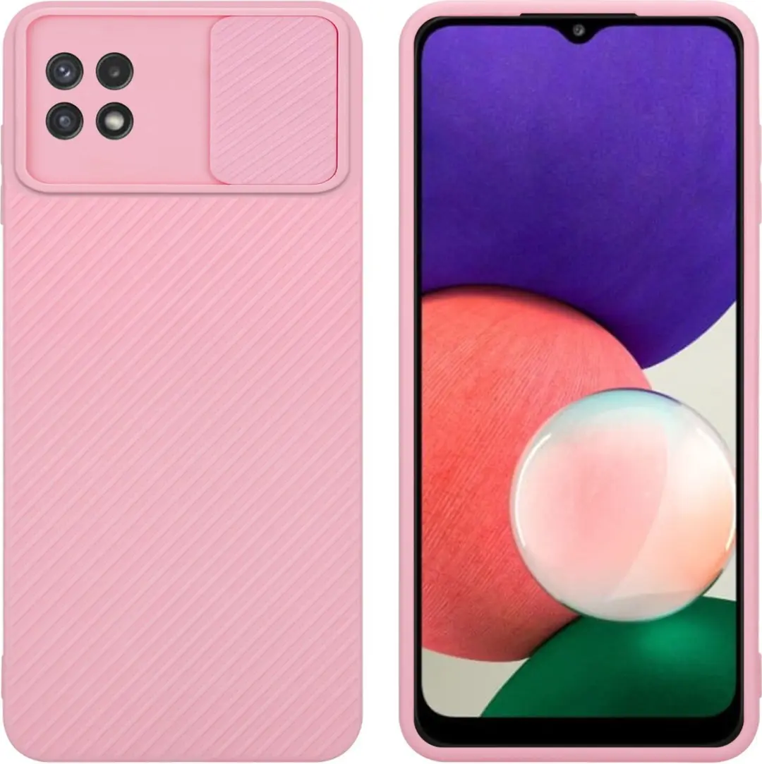 Cadorabo Hoesje geschikt voor Samsung Galaxy A22 5G in Bonbon Roze
