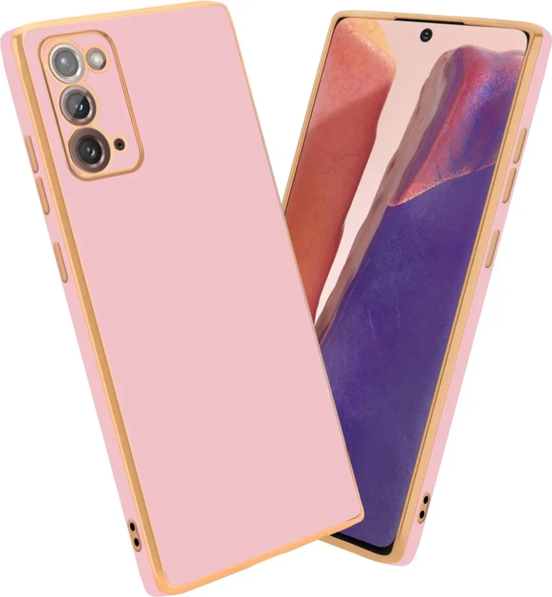 Cadorabo Hoesje geschikt voor Samsung Galaxy NOTE 20 in Glossy Roze
