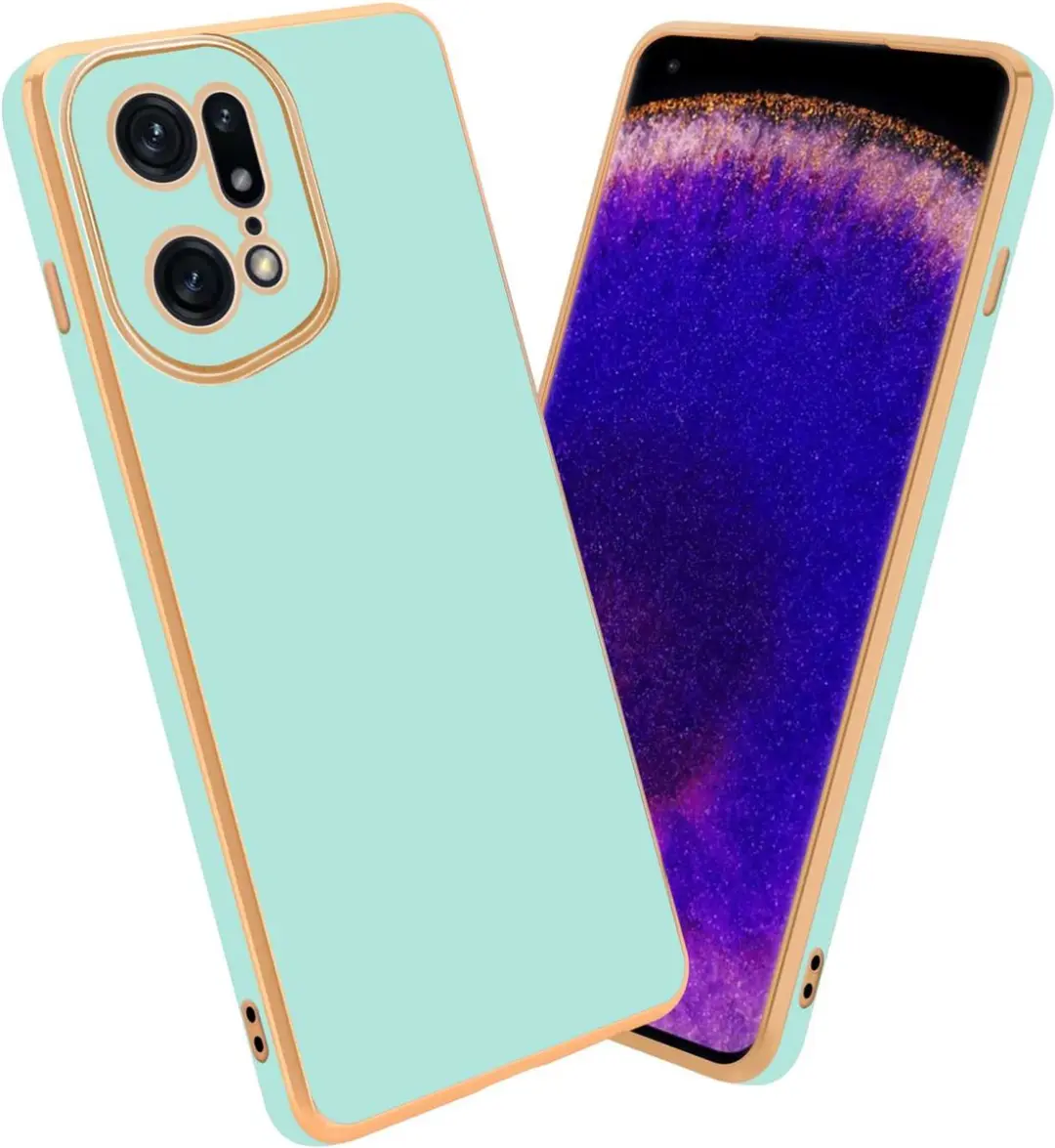 Cadorabo Hoesje geschikt voor Oppo FIND X5 PRO in Glossy Mintgroen