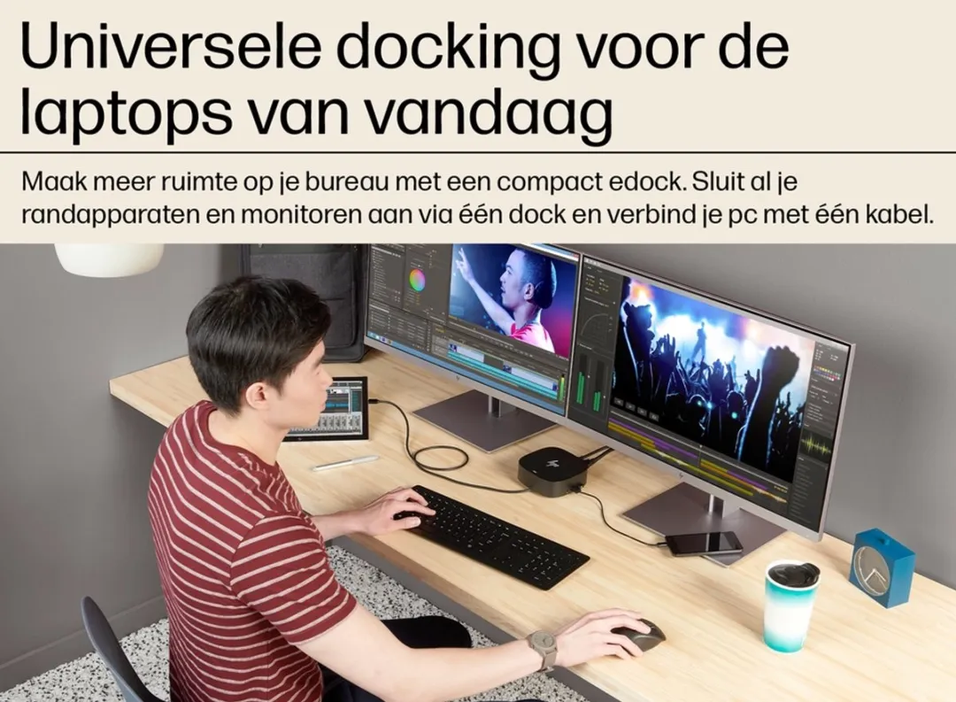 HP 26D32AA USB-C Dock G5 - Laptopdock 100W Thunderbolt - Zwart