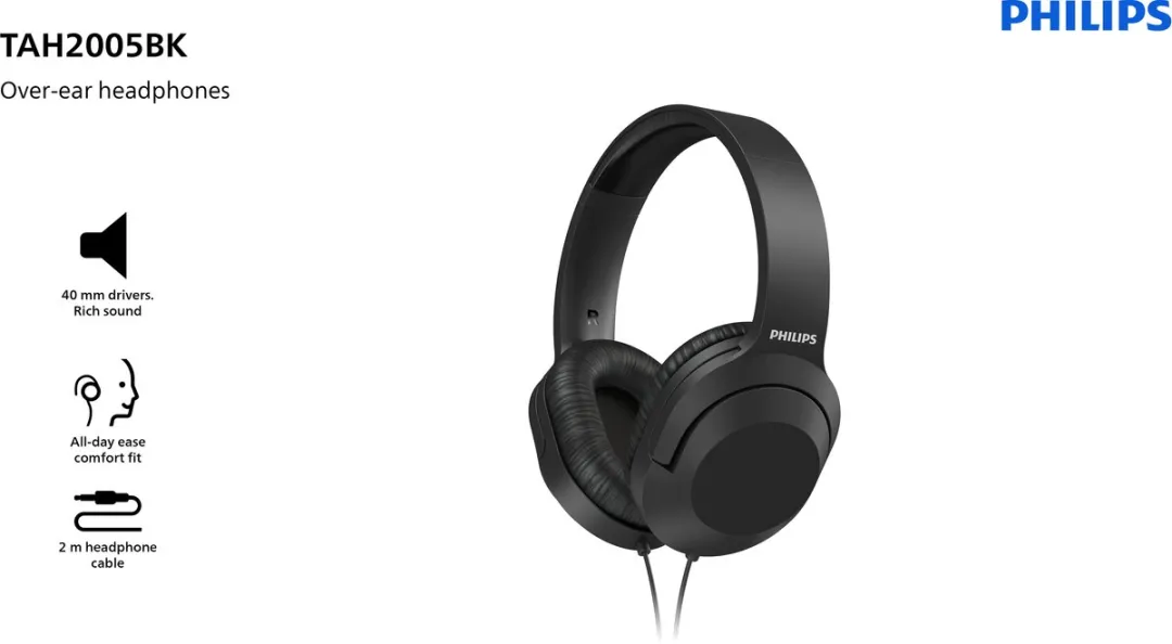 Philips TAH2005 Koptelefoon - Zwart