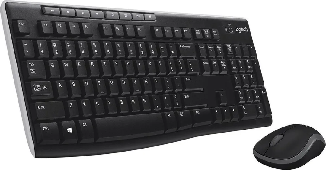 Logitech MK270 Draadloos Toetsenbord - Tsjechisch - 3 Knoppen - Zwart