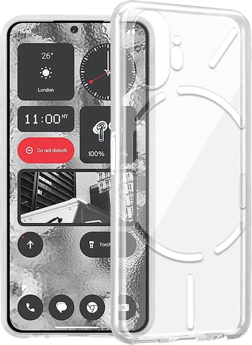 Cadorabo Hoesje geschikt voor Nothing Phone 2 in VOLLEDIG TRANSPARANT