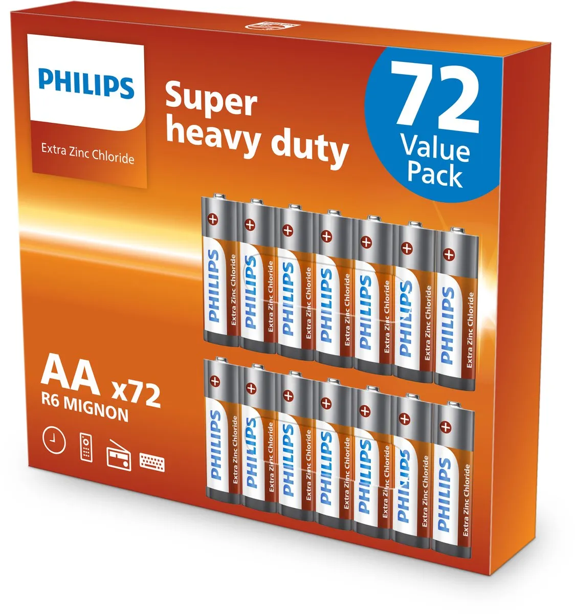 Philips Longlife AA Batterijen 1400mAh