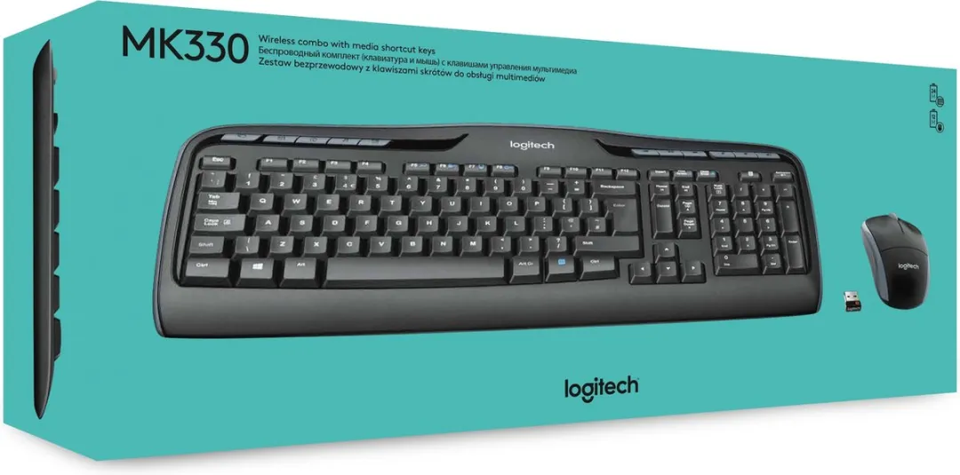 Logitech MK330 Draadloos Toetsenbord RF - 3 Knoppen - Zwart