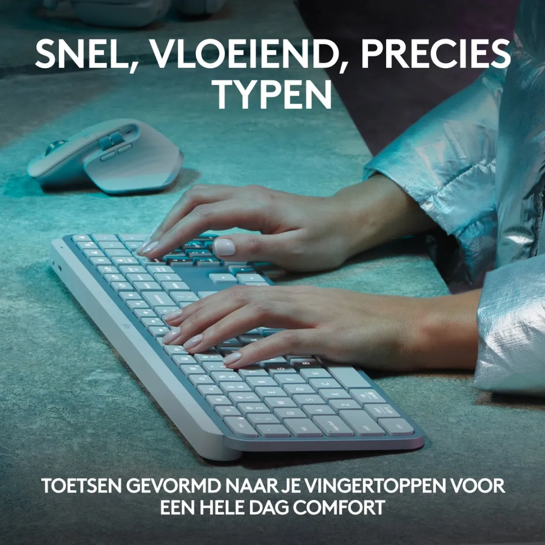 Logitech MX Keys S Draadloos Toetsenbord - Lichtgrijs