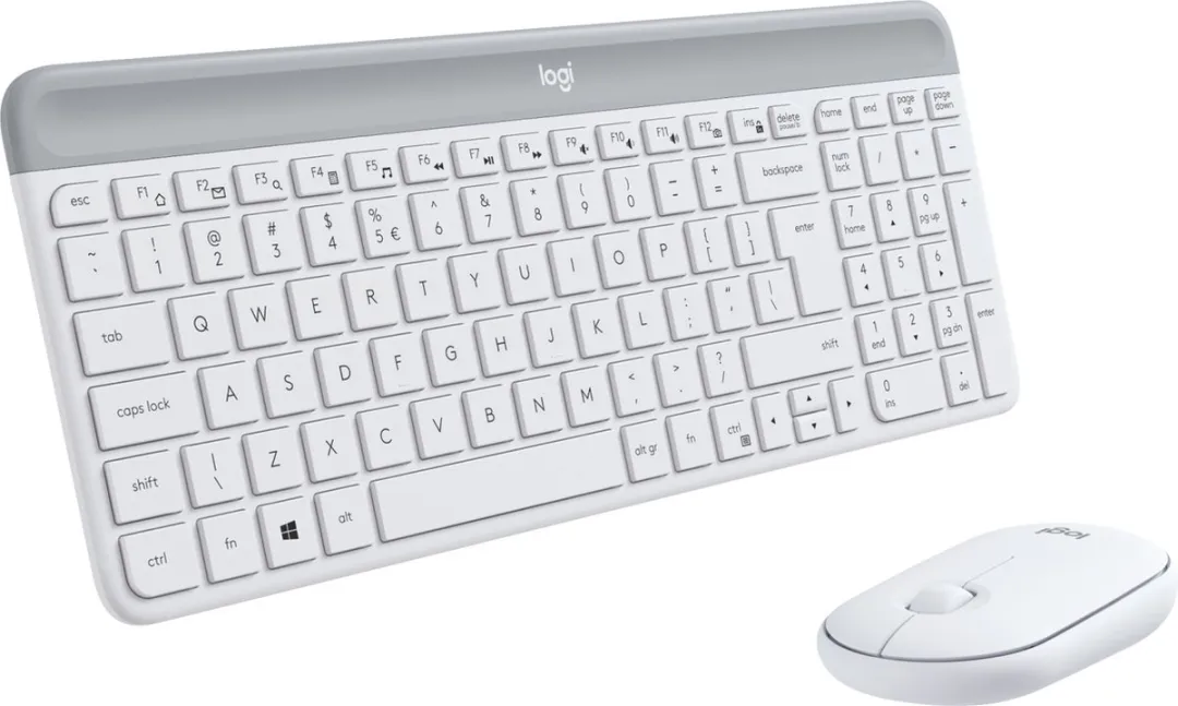 Logitech MK470 Slim Combo - Draadloos Toetsenbord en Muis Wit