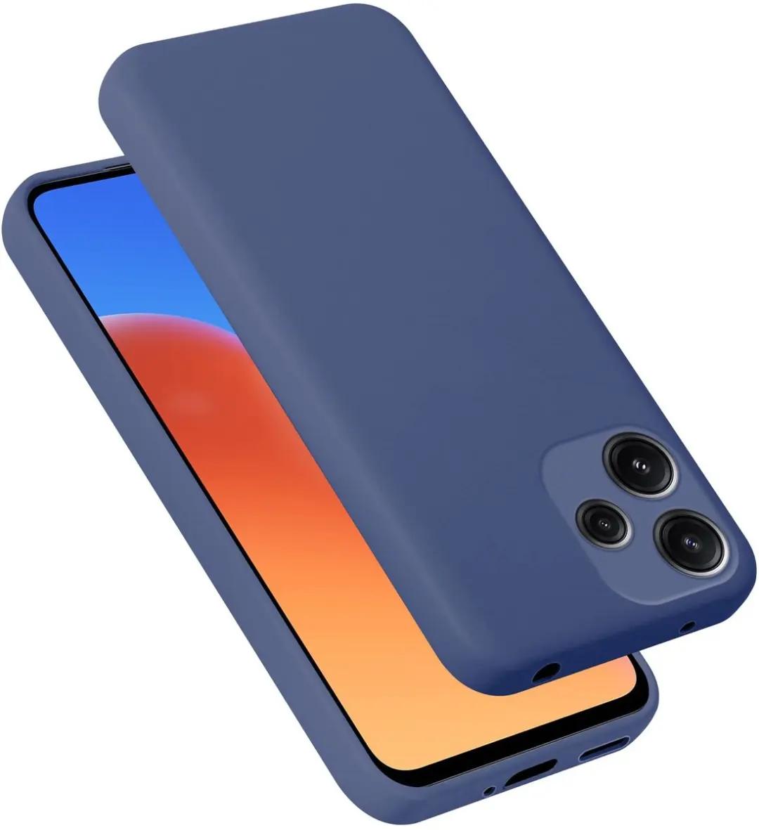 Cadorabo Hoesje geschikt voor Xiaomi Redmi 12 5G 2024 Case in Liquid Blauw Besch