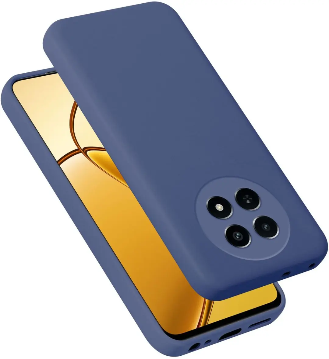 Cadorabo Hoesje geschikt voor Realme 12X Case in Liquid Blauw Beschermhoes gemaa