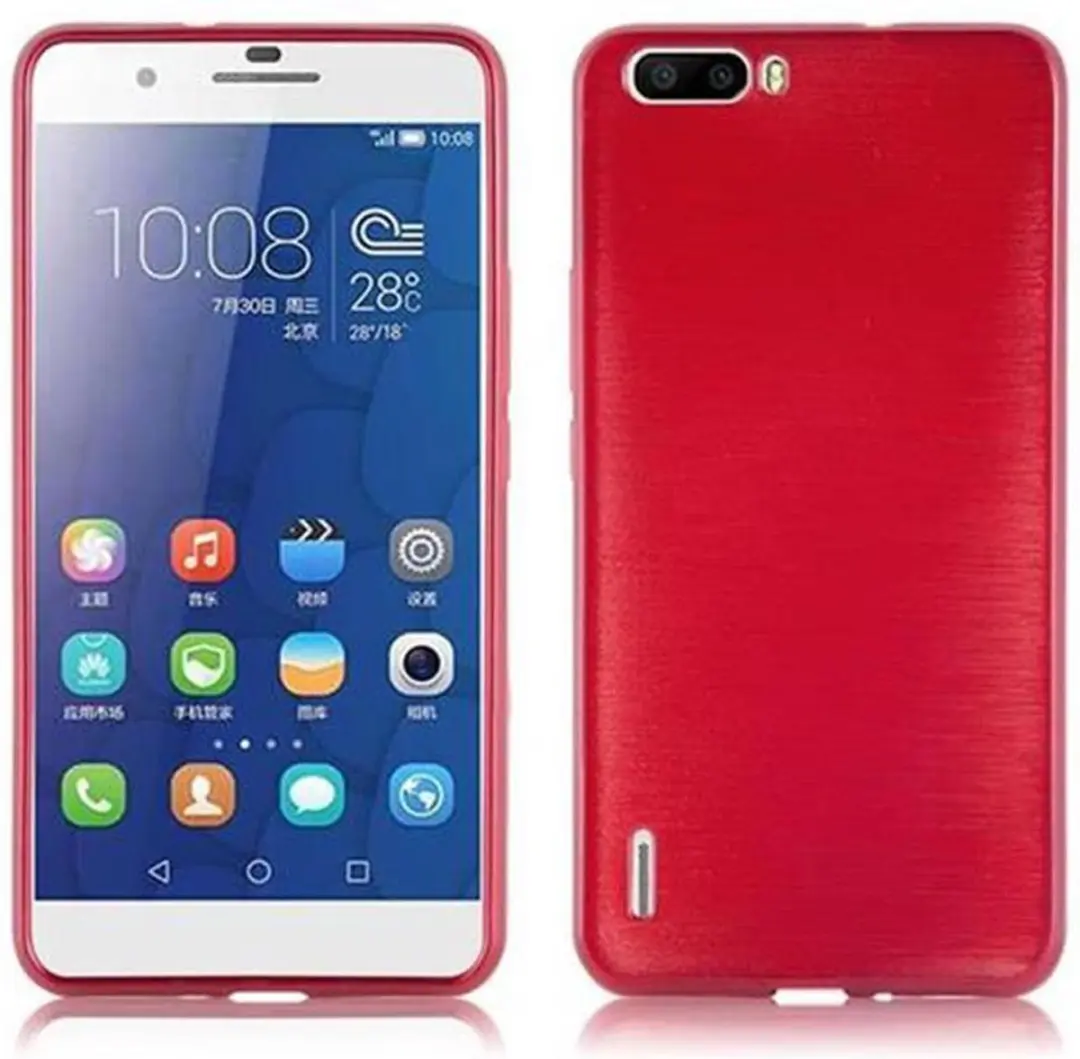 Cadorabo Hoesje geschikt voor Honor 6 PLUS in ROOD