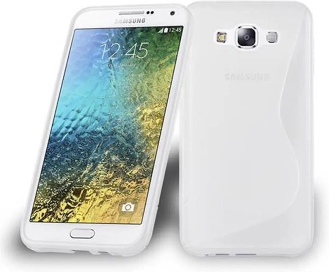 Cadorabo Hoesje geschikt voor Samsung Galaxy E7 in SEMI-TRANSPARANT