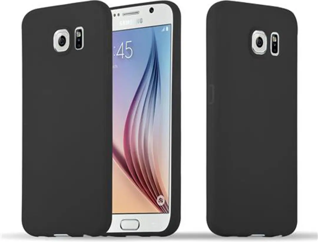 Cadorabo Hoesje geschikt voor Samsung Galaxy S6 in CANDY ZWART