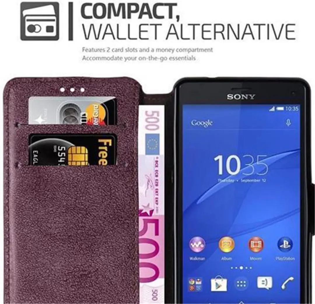 Cadorabo Hoesje geschikt voor Sony Xperia Z3 COMPACT in MAT ROOD