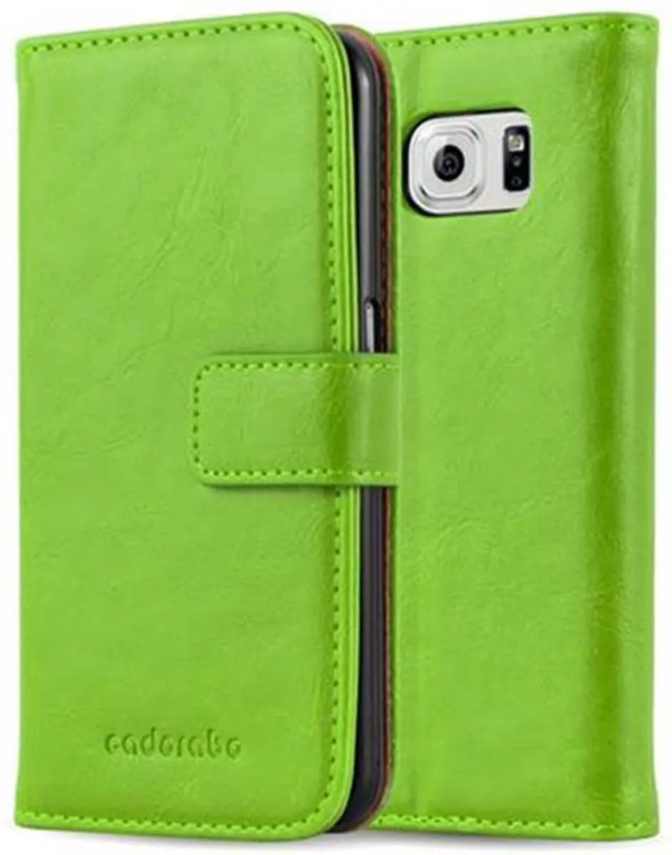 Cadorabo Hoesje geschikt voor Samsung Galaxy S6 in GRAS GROEN