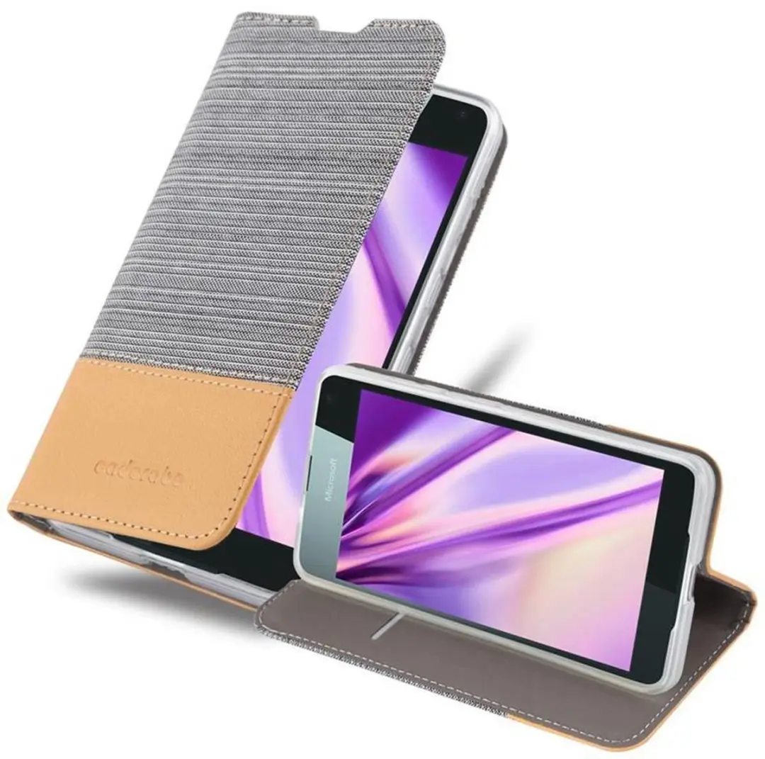 Cadorabo Hoesje geschikt voor Nokia Lumia 650 in LICHTGRIJS BRUIN
