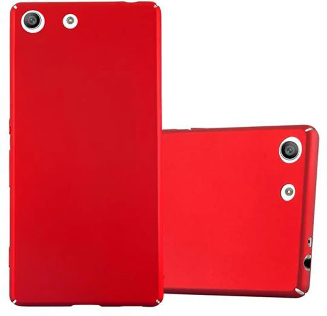 Cadorabo Hoesje geschikt voor Sony Xperia M5 in METAAL ROOD
