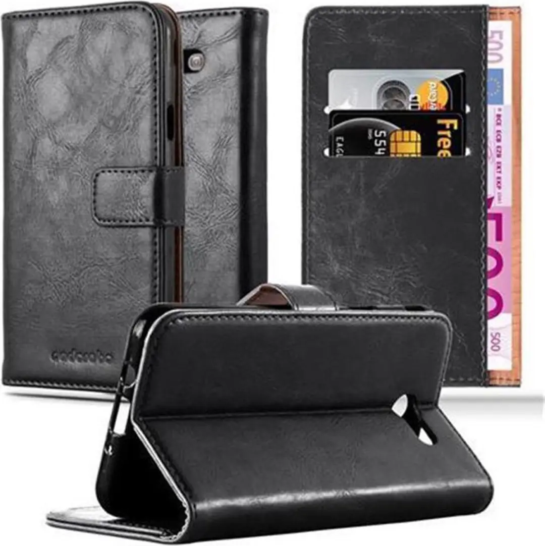 Cadorabo Hoesje geschikt voor Samsung Galaxy J7 2017 US Version in ZWART GRAFIET