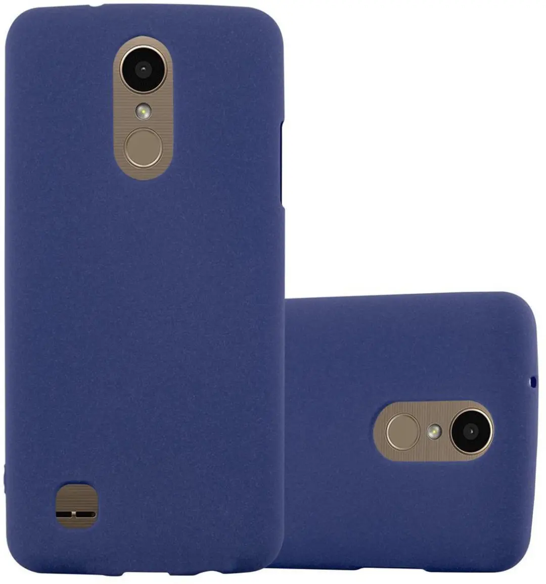 Cadorabo Hoesje geschikt voor LG K10 2017 in FROST DONKER BLAUW