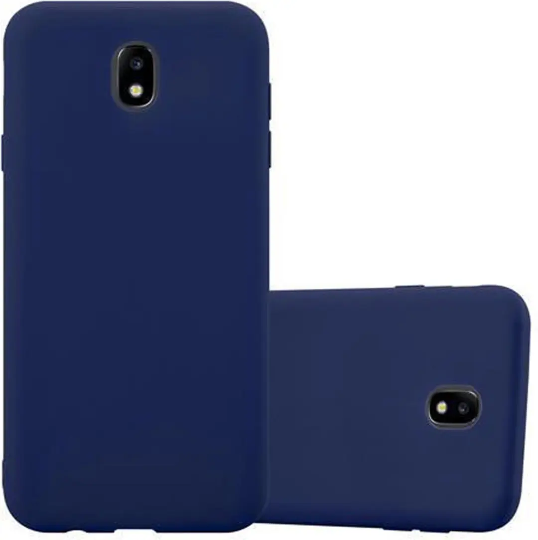 Cadorabo Hoesje geschikt voor Samsung Galaxy J3 2017 in CANDY DONKER BLAUW