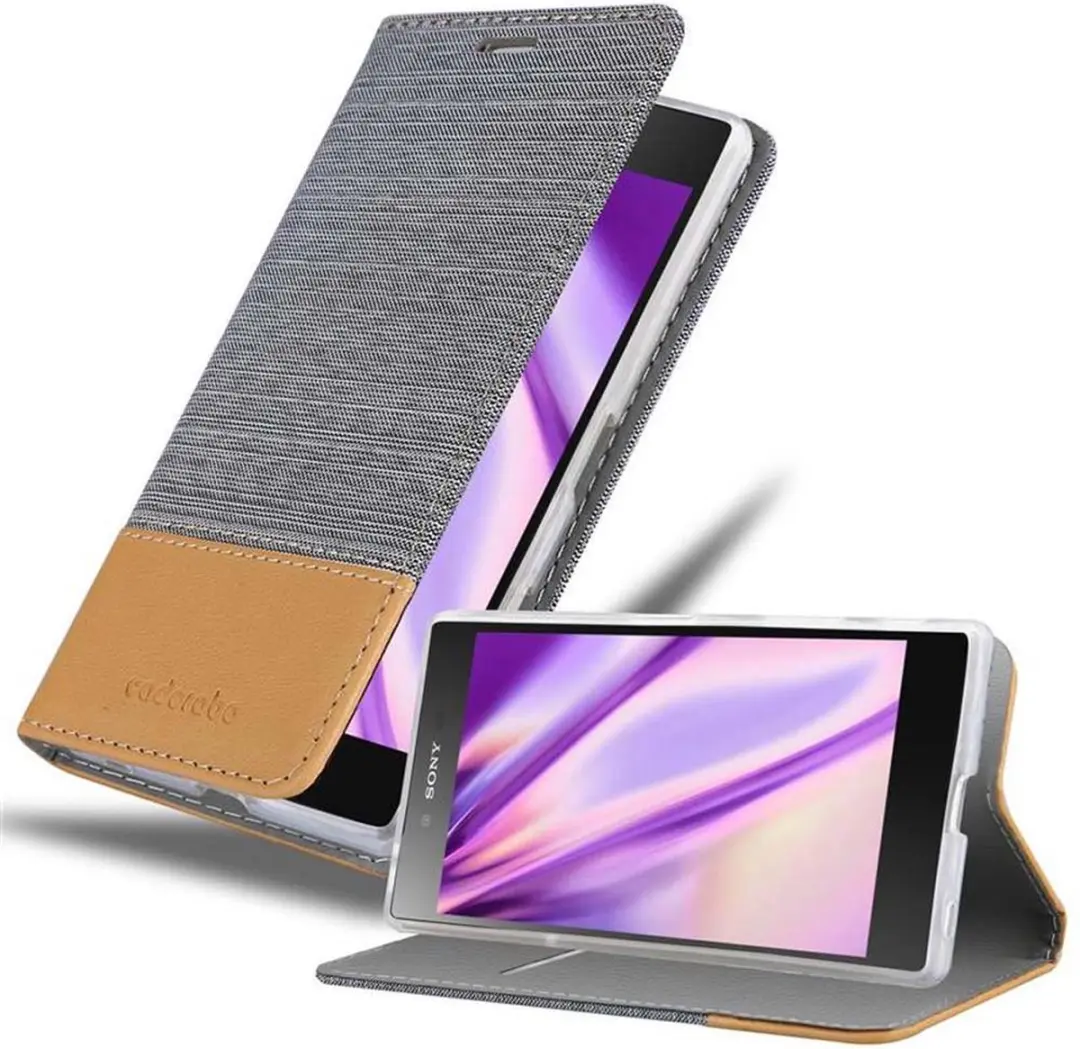 Cadorabo Hoesje geschikt voor Sony Xperia Z5 PREMIUM in LICHTGRIJS BRUIN