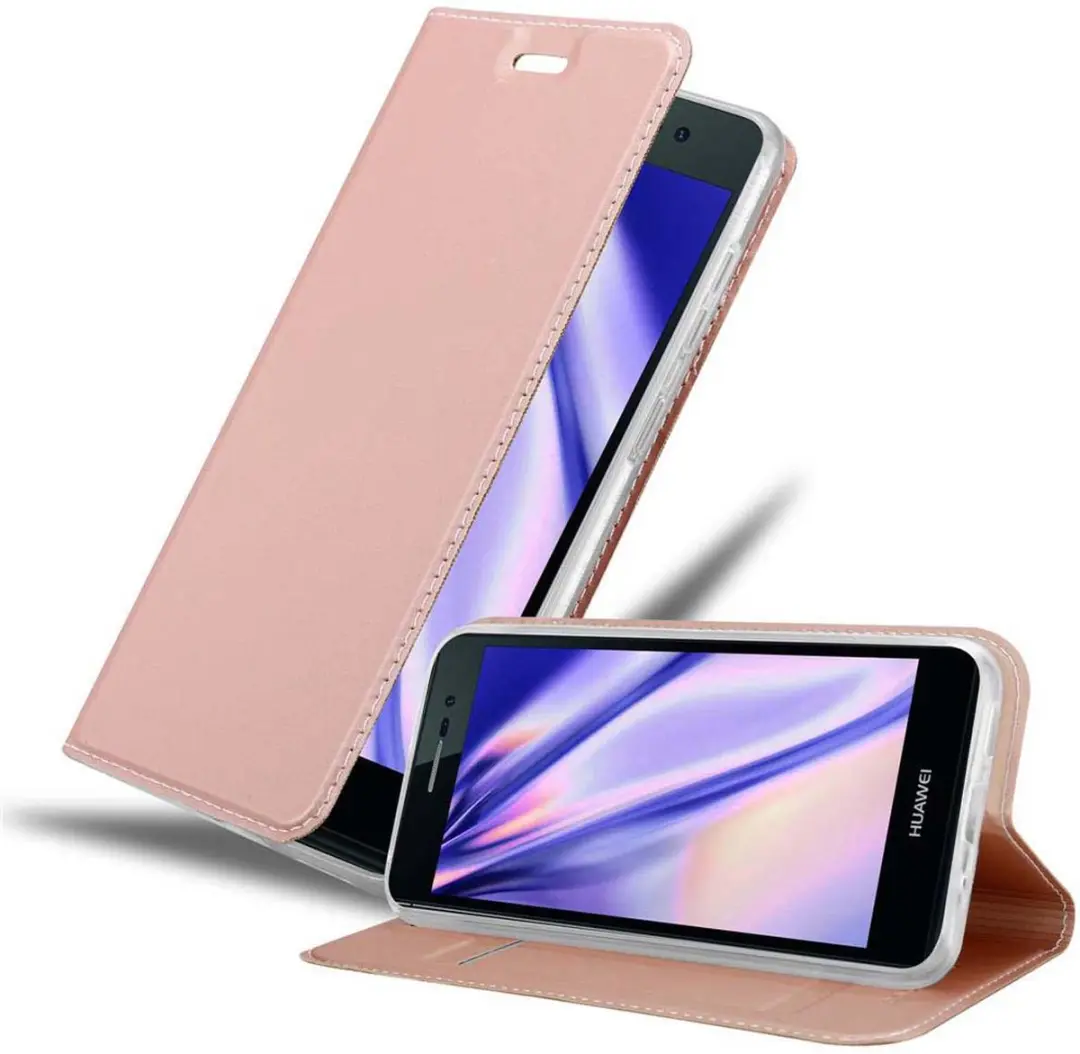 Cadorabo Hoesje geschikt voor Huawei ASCEND P7 in CLASSY ROSE GOUD