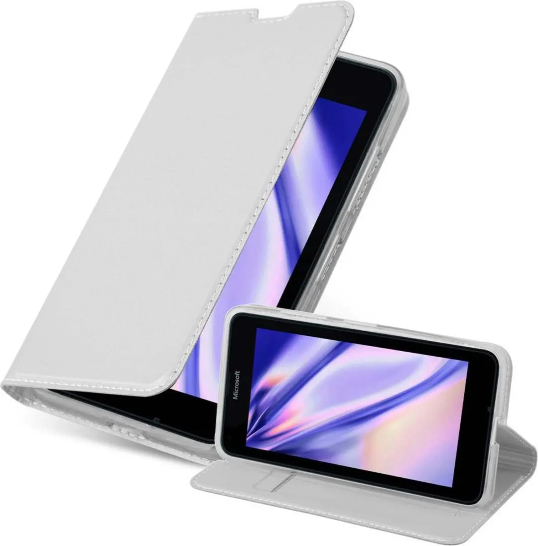 Cadorabo Hoesje geschikt voor Nokia Lumia 640 in CLASSY ZILVER