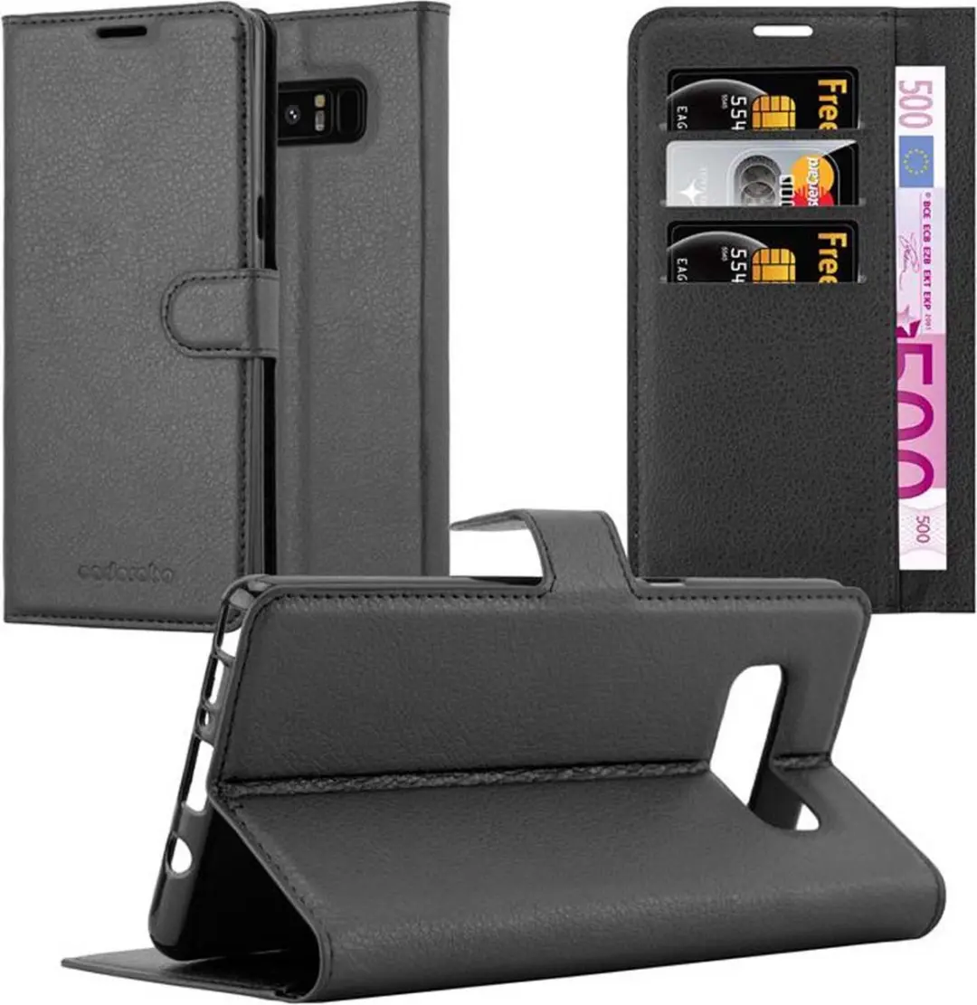 Cadorabo Hoesje geschikt voor Samsung Galaxy NOTE 8 in PHANTOM ZWART
