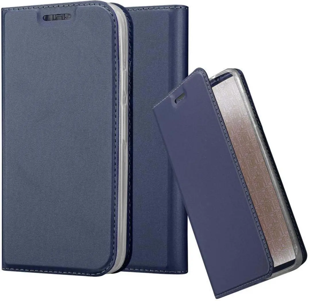 Cadorabo Hoesje geschikt voor Motorola MOTO G4 PLAY in CLASSY DONKER BLAUW