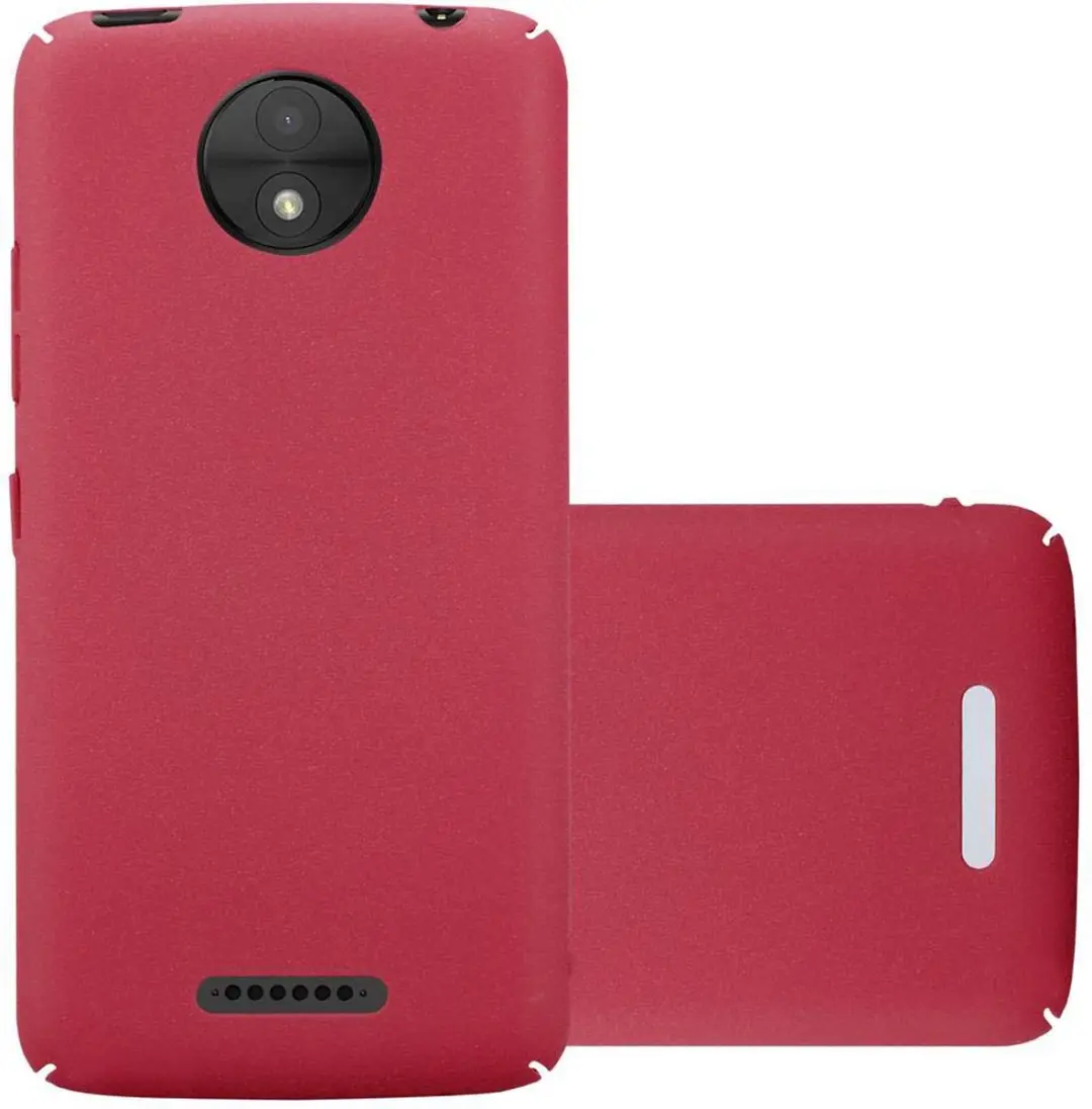 Cadorabo Hoesje geschikt voor Motorola MOTO C PLUS in FROSTY ROOD