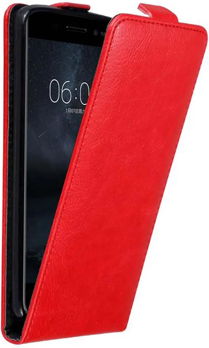 Cadorabo Hoesje geschikt voor Nokia 6 2017 in APPEL ROOD