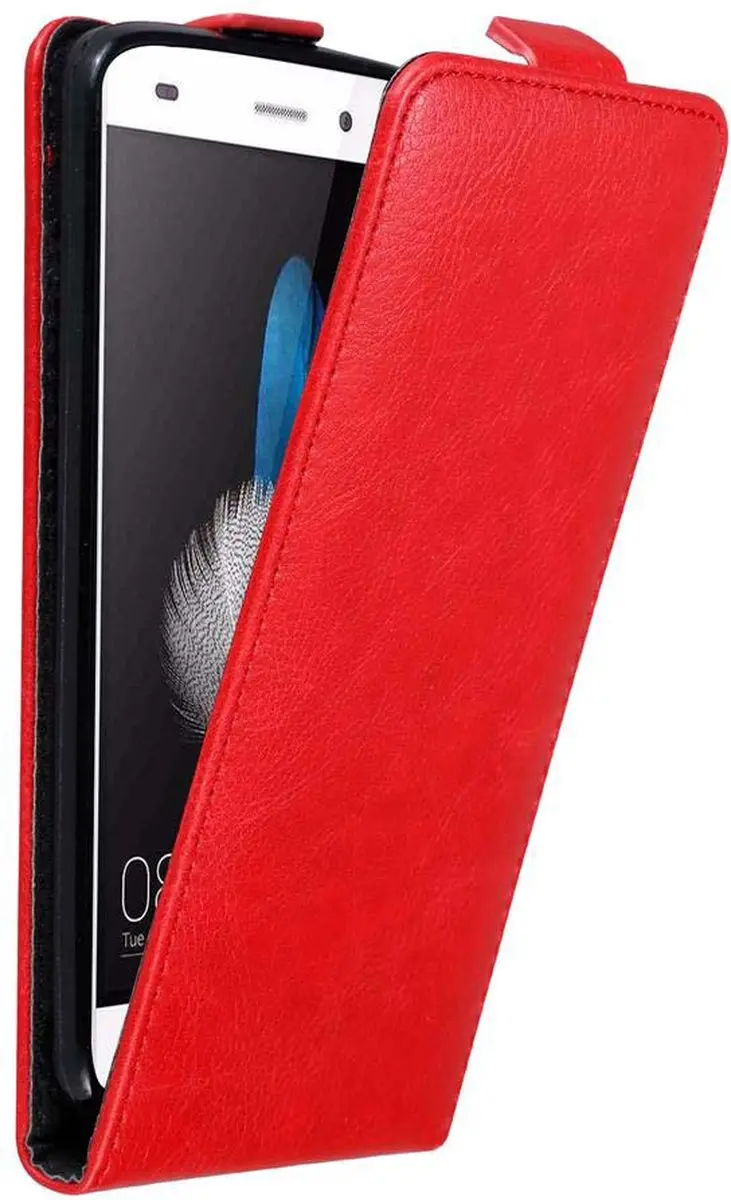 Cadorabo Hoesje geschikt voor Huawei P8 LITE 2015 in APPEL ROOD